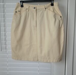 Christoper & banks yellow canvas skirt vintage